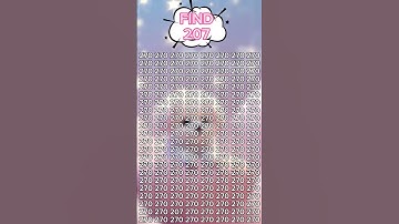 Challenge yourself to FIND 207 in 5sec #pick #your #brain