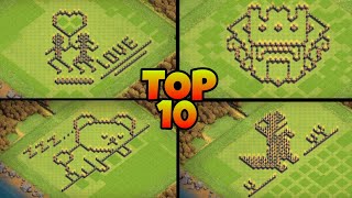 Th 9 Top 10 Fun Base Link - Clash Of Clans