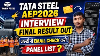 Tata Steel AEP 2026 Interview Final Result Out 🔥 | Panel List Explained 