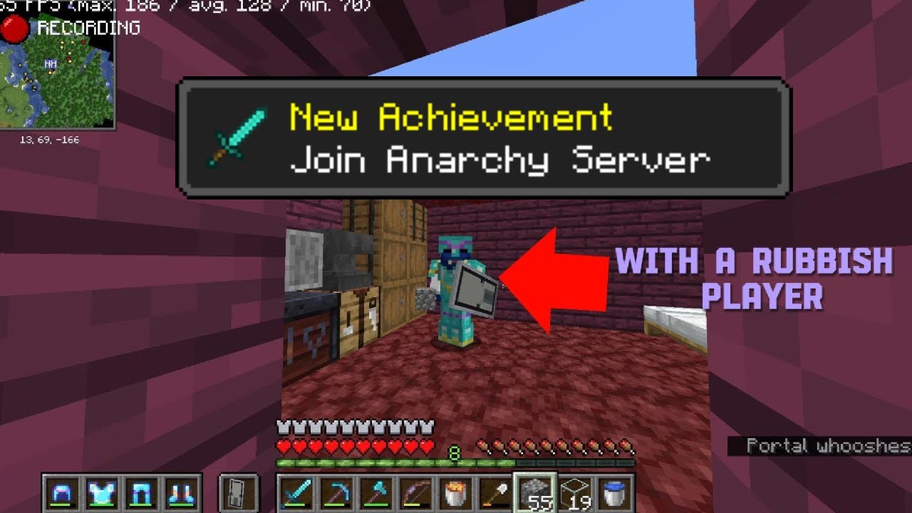 I joined a Minecraft anarchy server - YouTube