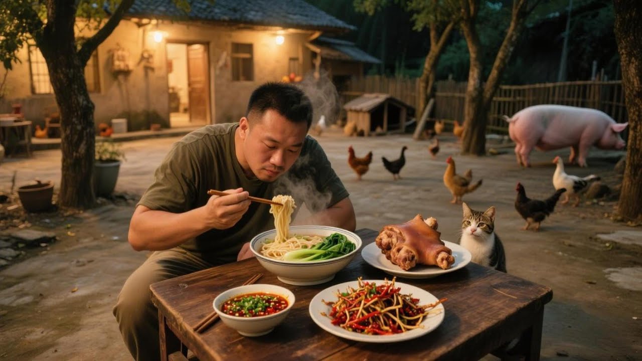 整碗蹄花面，先喝一口奶白浓汤，再品一筷酥烂蹄花，简单舒服满口香~【孤独的美食咖】