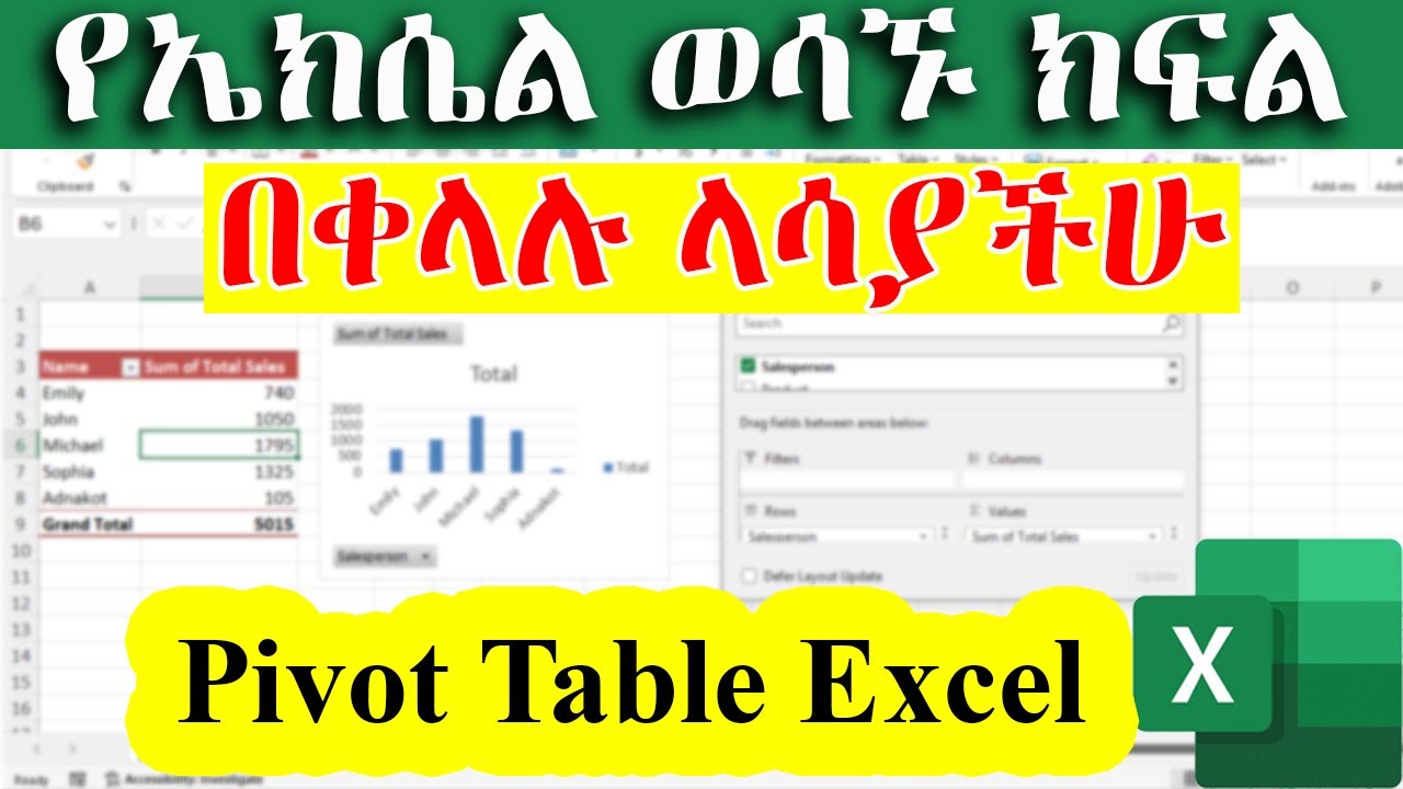 ኤክሴል ላይ ይህን ማወቅ አለባችሁ / በጣም ጠቃሚ / Pivot Tables Made Easy