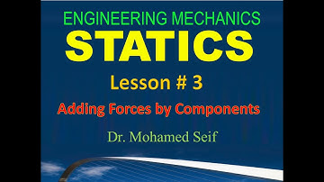 Engineering Mechanics - Statics Tutorial - Lesson # 3 - Adding forces by components