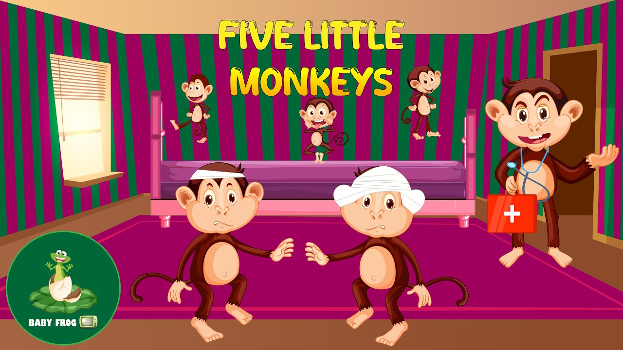 Five Little Monkeys Jumping on the Bed • Kids Song & Nursery Rhymes ...
