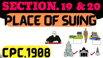 Section 19 and 20 CPC in Hindi/Urdu ⚖️⚖️📚 #civillaw #thecodeofcivilprocedure1908