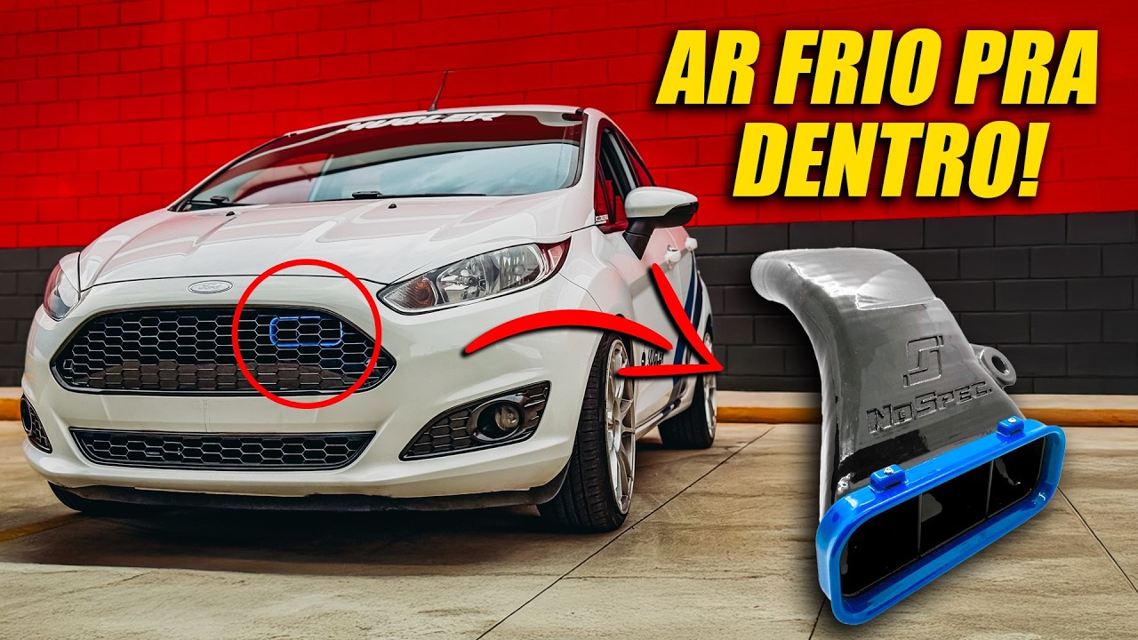 mais AR FRIO pra dentro do MOTOR - Instalando BIG MOUTH no NEW FIESTA