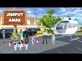 Cuma kirana yang di jemput helikopter  vlog king happy family  sakura school simulator