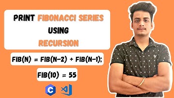 🔴 Print Fibonacci series Using Recursion in C language, in Hindi | C programming tutorial |