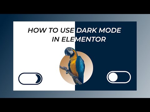 How To Dark Mode Toggle In Elementor