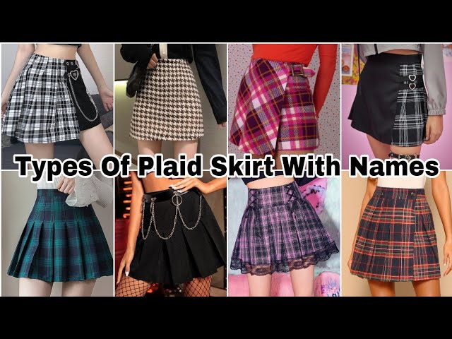 Types Of Plaid Skirts With Names/Trendy Plaid Skirts/Korean Plaid