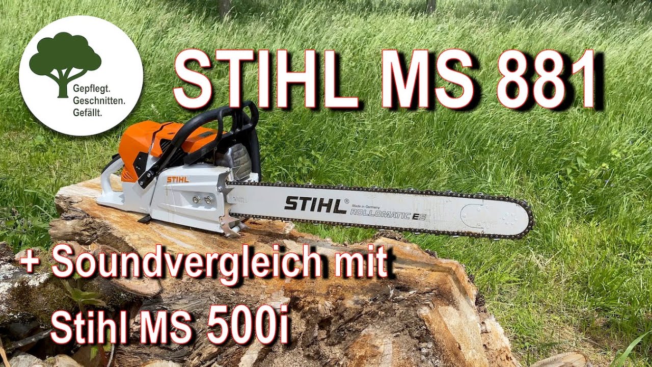 Stihl MS 881 - Baumscheiben schneiden / Soundvergleich mit Stihl MS 500i 