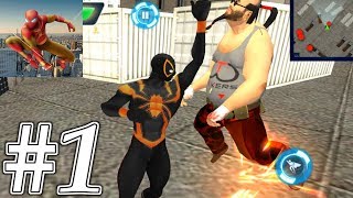 Shadow Hero Spider Fighting -Strange Stickman Rope Gameplay Walkthrough Part 1 - Fight The Gangsters screenshot 1