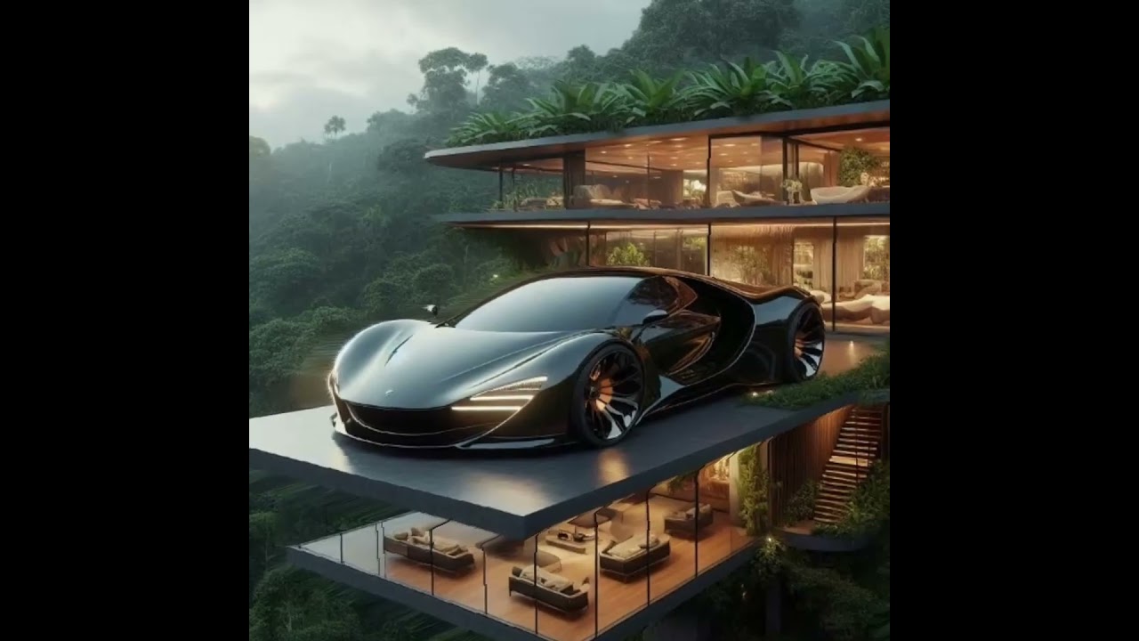 Sports car mansion 🤍🏎️ 
