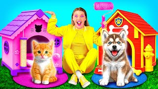 We Built a House For Pets | Funny Challenges by BaRaFun