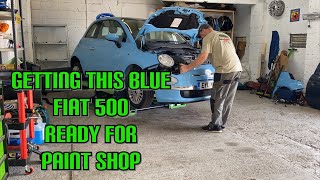 Getting This Blue Fiat 500 Lounge Ready For The Paint Shop