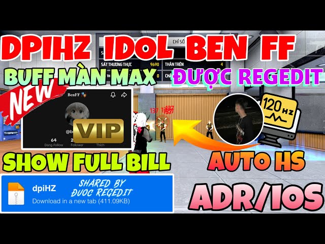 SHARE DPIHZ CỦA IDOL BEN FF, SHOW FULL BILL, AUTO HS, REG FF OB44, HỒNG KIM YT, SIÊU BÁ class=