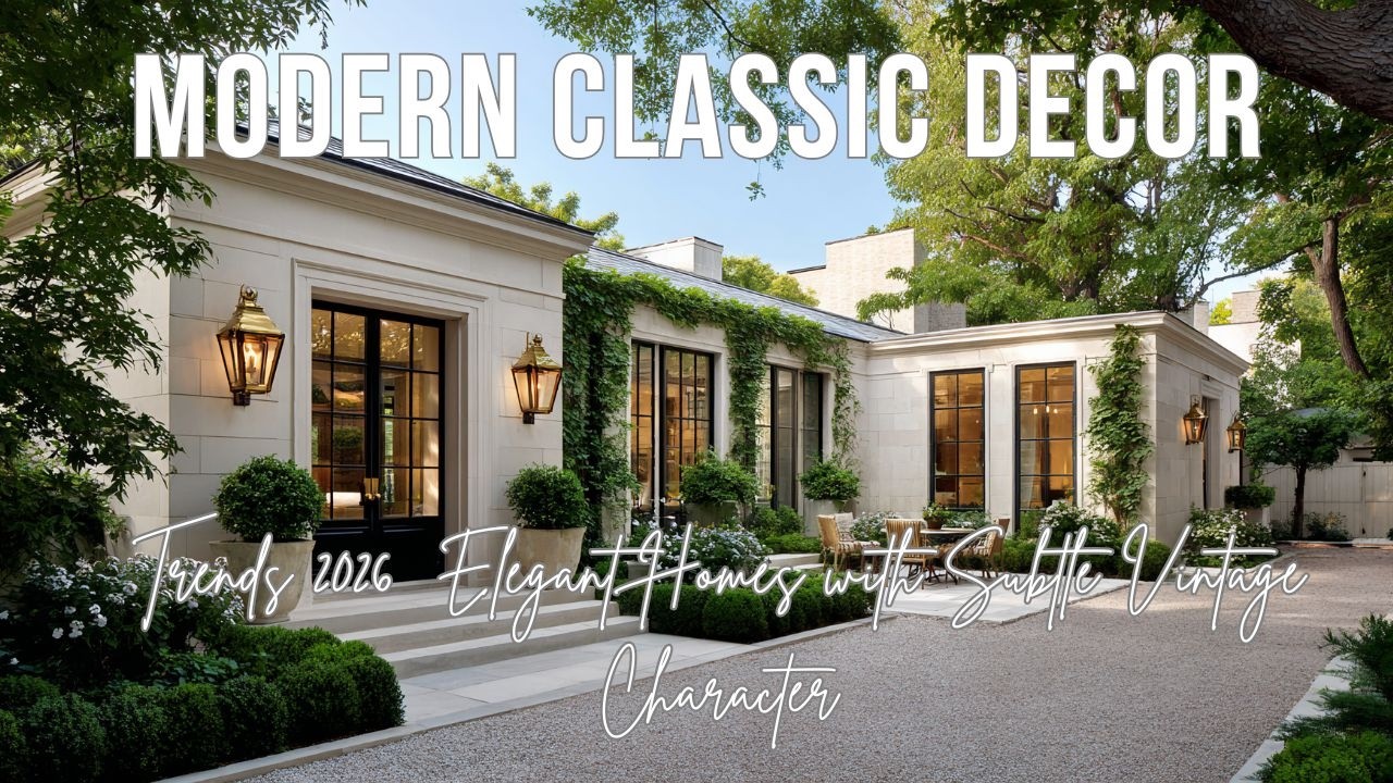 Modern Classic Decor Trends 2026  Elegant Homes with Subtle Vintage Character