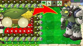 99 Gatling Pea Cob Cannon vs 999 Gargantuar - Plants vs Zombie