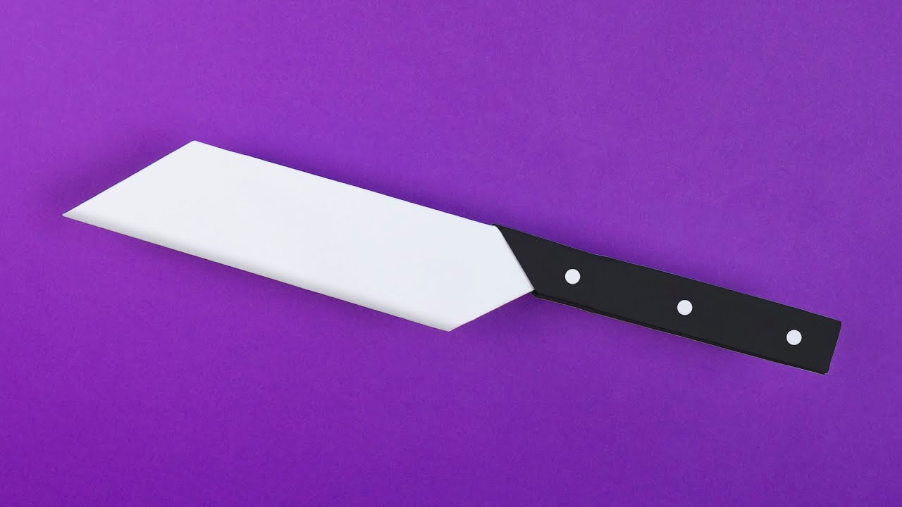 Оригами: кухонный нож. Как сделать нож из бумаги А4 без клея и без .