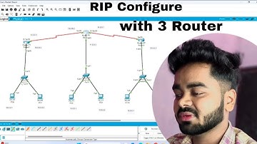 configure IP routing using RIP in hindi | RIP using 3 routers, 3 Switches,6 PC #viralvideo