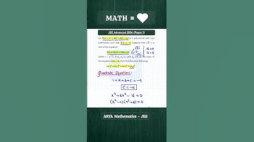 Quadratic Equation and Complex Numbers | JEE Advanced 2024 - P1-Q09   @AryaMaticsJEE​