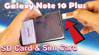Galaxy Note 10 Plus：SDカードの挿入方法とSIMカードを適切に＆amp;ダブルチェック