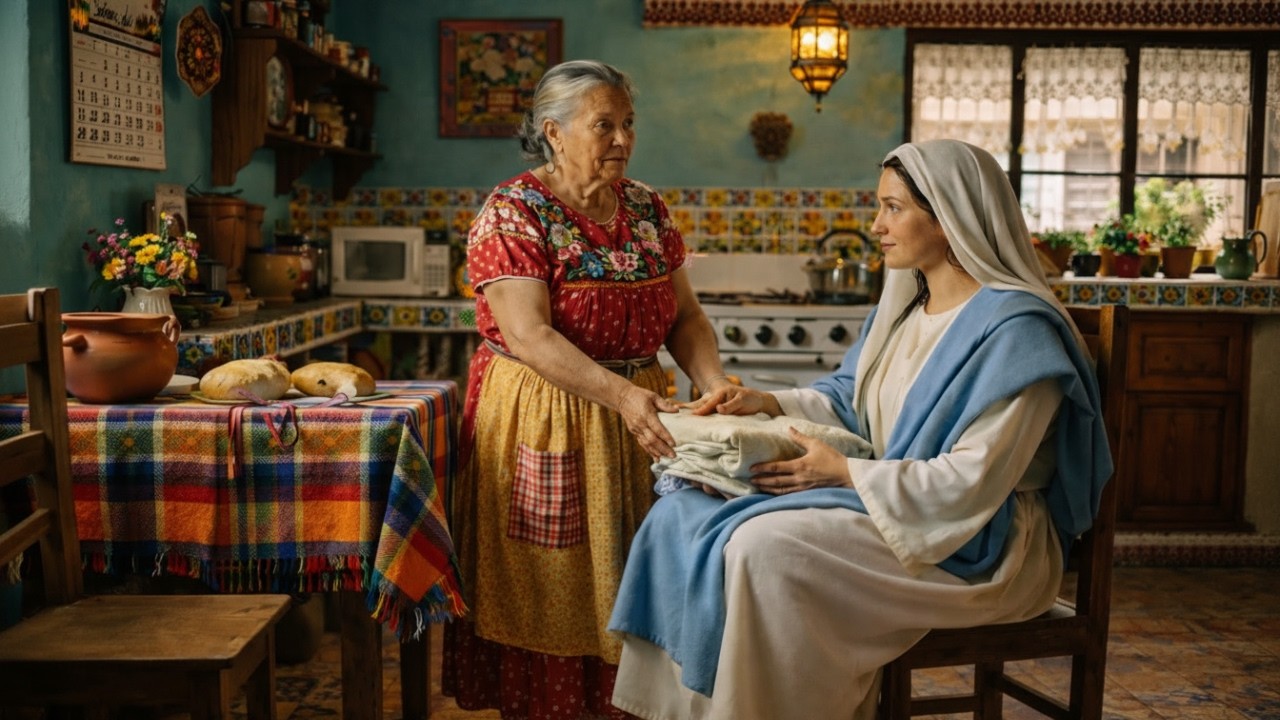 Una anciana dio refugio a una mujer extraña… era la Virgen María en forma humana.