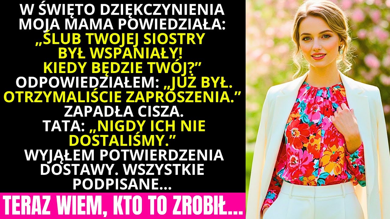 Przy kolacji mama powiedziała, że ślub mojej siostry był wspaniały. „A twój?”„Mój już był!”