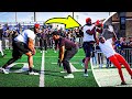 65 350 pound big man baptizes d1 recruits 1on1 football for 10000