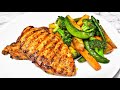 Perfect Chicken steak with sauteed vegetables &amp; creamy butter garlic sauce.