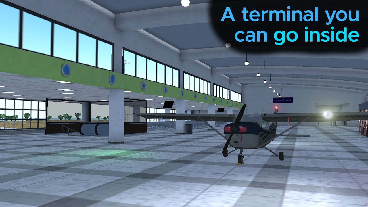 This FlightGear airport has a modelled interior YouTube