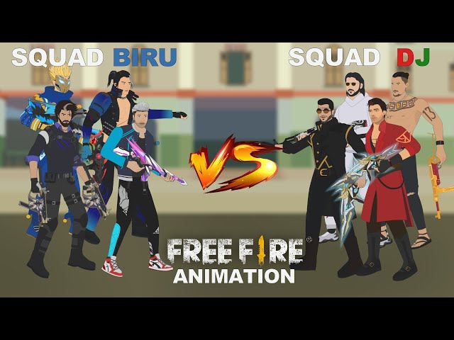 Squad Biru VS Squad DJ | Free Fire Animation class=