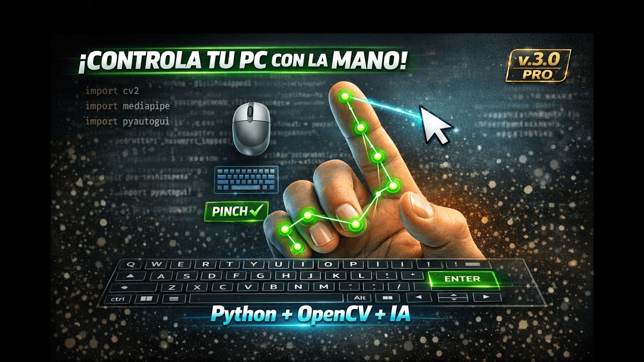 ¡CONTROLA TU PC CON LA MANO! 🖐️ Mouse y Teclado Virtual con Python e IA ...