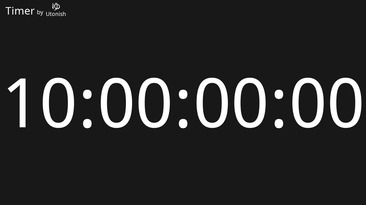 10 Day Countdown Timer - Longest Timer on YouTube - YouTube