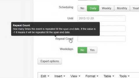 Creating Recurring Events