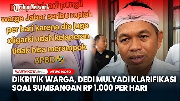 Dikritik Warga, Dedi Mulyadi Klarifikasi soal Sumbangan Rp 1.000 per Hari
