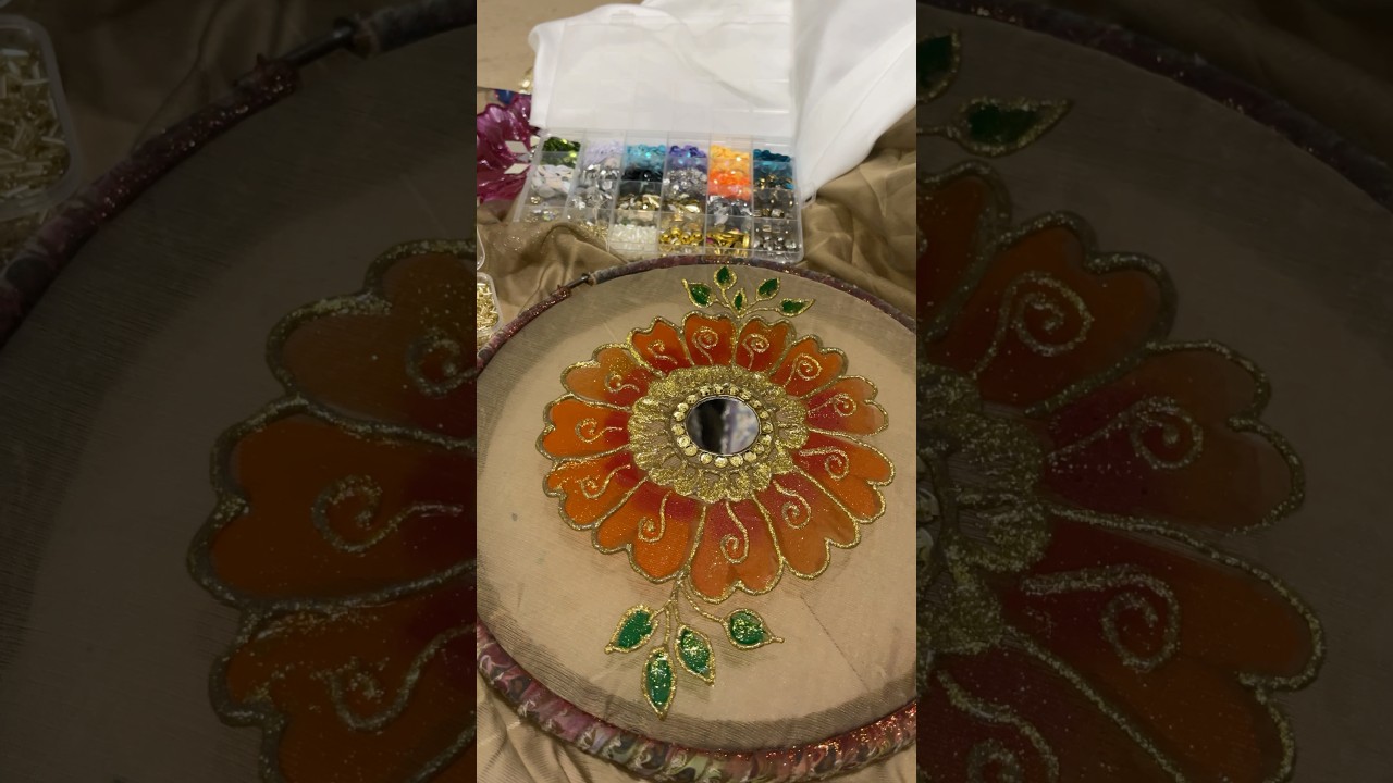 Hand work on masuri fabric hand embellished and hand painted dupatta 