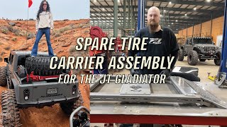 Spare Tire Carrier Assembly For MB1212 Jeep JT Gladiator Bobbed Bed