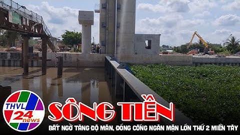 Độ mặn sông Tiền bất ngờ tăng, đóng cống ngăn mặn lớn thứ 2 miền Tây
