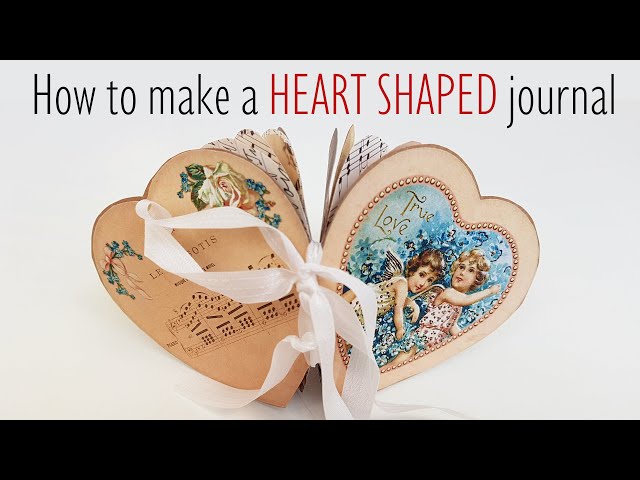 ♡ Heart Shaped Journal ♡ How to make a no-sew Valentine's day