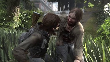 The Last of Us 2 | Aggressive Ellie Gameplay [GROUNDED] Encounter: Synagogue Exterior