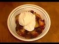 Recipe for a Delicious Dessert - Peach and Blueberry Crumble / Crisp