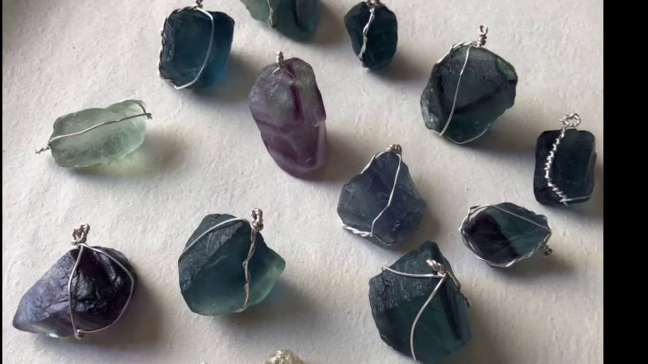 How to make raw Crystal stone into Necklaces YouTube