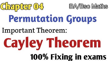 Cayley Theorem| Statement & Proof| Group & Rings| BA/Bsc Maths