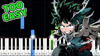 ODD FUTURE - Boku no Hero Academia Season 3 OP 1 - EASY Piano Tutorial [animelovemen]