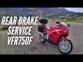 Rear Brake Full Service for Motorcycles: Honda VFR750F