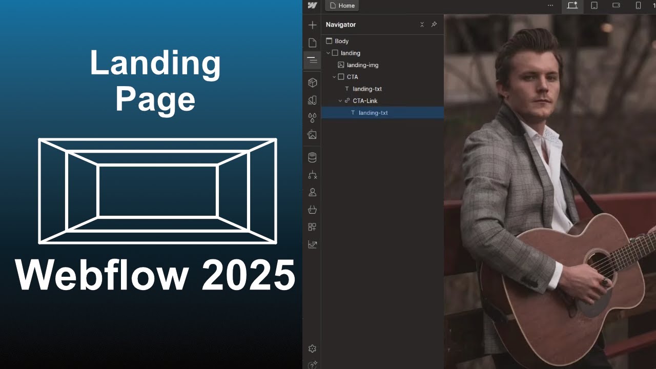 Learn Webflow in 2025! Lesson 2 Landing Page - YouTube