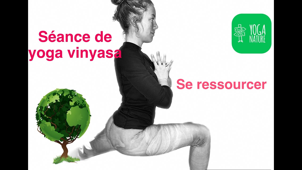 Séance de vinyasa yoga pendant le confinement, enchainement de posture ...
