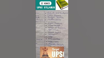 Economics Syllabus for UPSC #upscsyllabus #upsceconomics #ias #upsc #economics