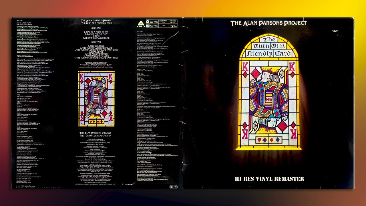 The Allan Parsons Project - May Be A Price To Pay - HiRes Vinyl